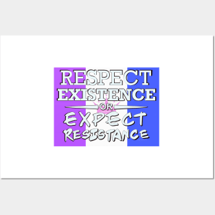 Respect Exsistence or Expect Resistance, Drag Pride Flag Posters and Art